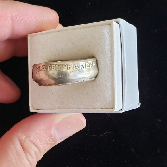 Handcrafted Coin Ring | Ben Franklin Half Dollar - Picture 5 of 8